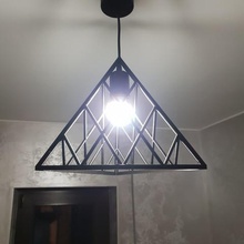 piramidal lustre a casa o brilho lâmpada abajur 3d print model - Mito3D