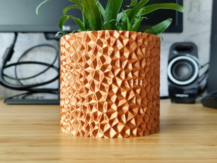 pyrite voronoi pot planteur vase mode conception planteursxcults plantes fleur pots plante paramétrique maison décoration soie jardin jardinières 3d print model - Mito3D
