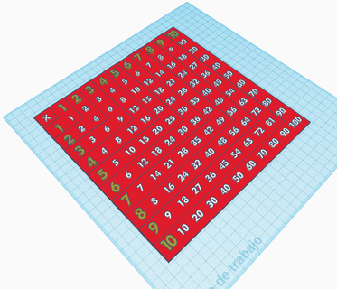 pythagoreisch Tabelle Tabellen Multiplikation Mathematik Pythagoräer 3d print model - Mito3D