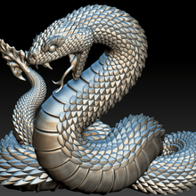python divers les figurines serpent le reptile animal 3d print model - Mito3D