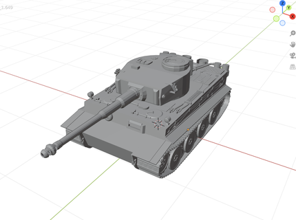 pzkpfw vi ausf kaplan h1 1 100 ww2 model tank 3d print model - Mito3D