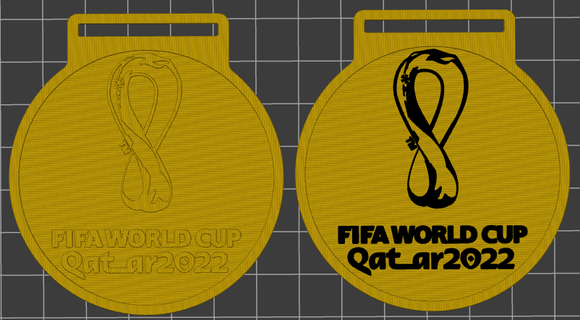 Katar 2022 şampiyonlar madalya anahtarlık Futbol Arjantin fifa 3d print model - Mito3D