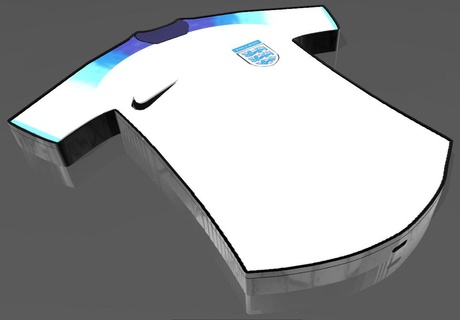 Catar 2022 uk mundo copo cor t shirt luminária arte litofania luz caixa conduziu futebol seleção presente reino Unidos 3d print model - Mito3D
