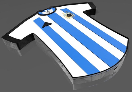 Qatar 2022 mondo tazza argentina squadra jersey lampada colore arte litofania luce scatola guidato calcio t shirt selezione regalo 3d print model - Mito3D