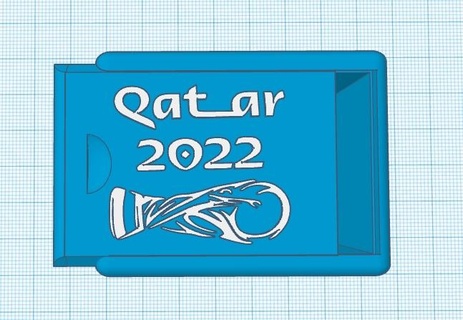 Katar 2022 Welt Tasse Figur Box Kunst Figuren fifa Aufkleber 3d print model - Mito3D