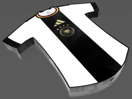 Qatar 2022 mondo tazza t shirt lampada Tedesco nazionale squadra colore arte litofania luce scatola guidato calcio selezione regalo Germania 3d print model - Mito3D