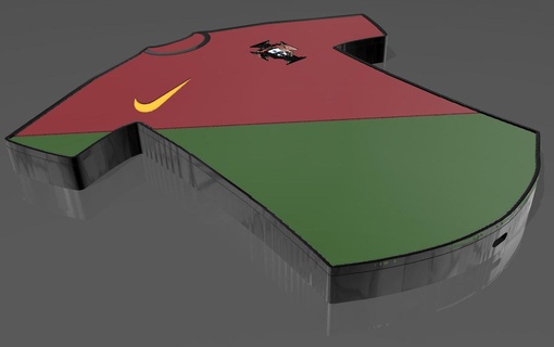 Qatar 2022 monde tasse shirt lampe Portugal nationale équipe Couleur art lithophanie lumière boîte LED football sélection cadeau 3d print model - Mito3D