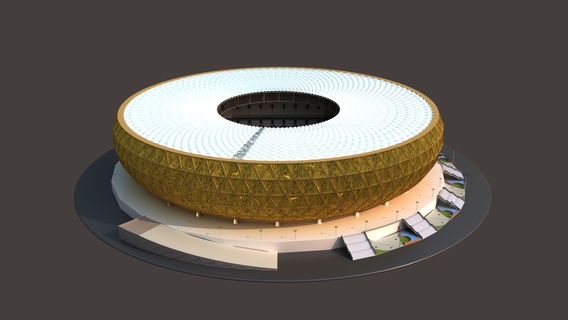 Katar lusail stadyum kriket Spor Dalları spor zemin yarasa top arena Oyna alan Saha dünya Fincan Futbol 3d print model - Mito3D