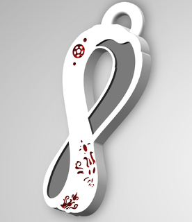 qatar world cup keychain ball trophy top soccer logo 3d print model - Mito3D