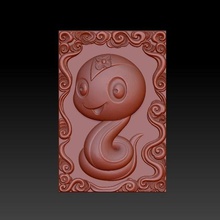 qb type zodiac pendant 6 snake jewelry 3d print model - Mito3D