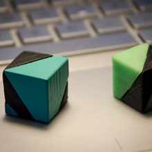 q-cube ring jewelry geek secret surprise 3d print model - Mito3D