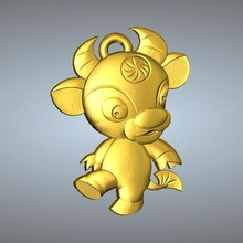 qd de type zodiac pendentif 2 ox bijoux 3d print model - Mito3D