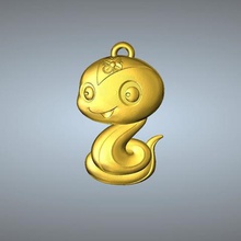 qd de type zodiac pendentif 6 serpent bijoux 3d print model - Mito3D