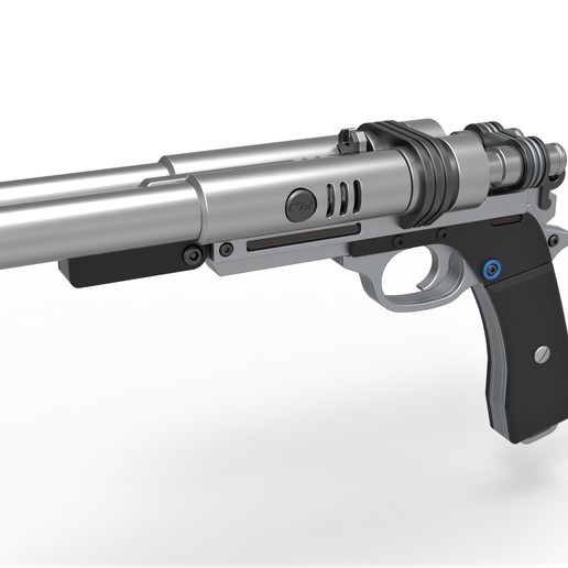 qi'ra blaster pistolet 195 film solo étoile guerres récit qira arme feu poing s195 étoiles réplique cosplay soutenir scifi jouet impression 3D print model - Mito3D