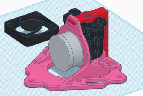 qq pro sherpa mini volant extrudeuse flsun qqs 3d imprimante pièces 3d print model - Mito3D