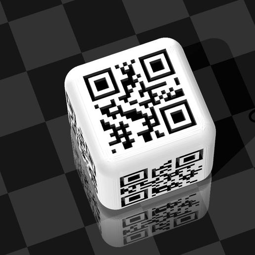 qr-code dice game toy qr gadget 3D print model - Mito3D