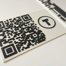 qr code business card creditcard sized qrcode 2d_art 3d print model - Mito3D