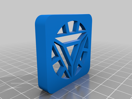 qr código cobrir bainha arco reator logotipo homem Ferro 3d impressora acessórios 3d print model - Mito3D