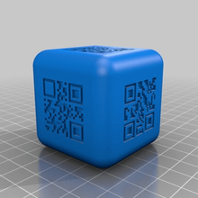 qr code dice game 3d print model - Mito3D