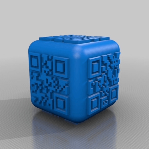 qr code de dé jeu 3D print model - Mito3D