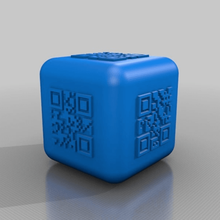 qr code dice smooth game 3d print model - Mito3D