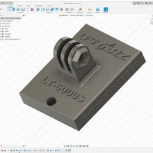 qstarz lt-6000 gopro mounting plate f3d lt-6000s bracket performance counter 3d print model - Mito3D