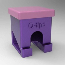 qtip dispenser v2 holder q-tip containers 3d print model - Mito3D