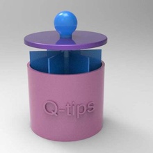 qtip holder dispenser q-tip containers 3d print model - Mito3D
