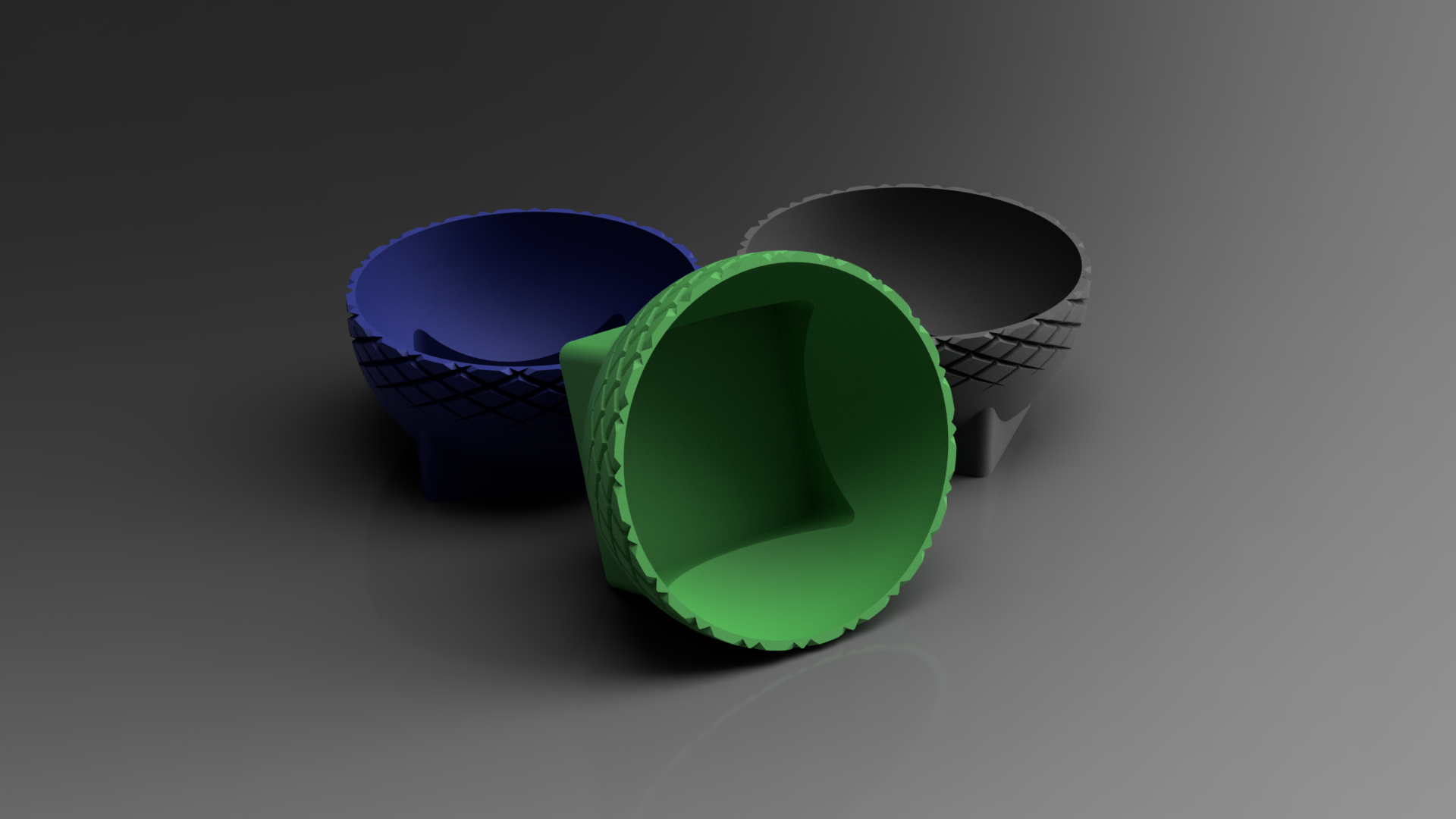 quad bowl decoration cool round 3D print model - Mito3D