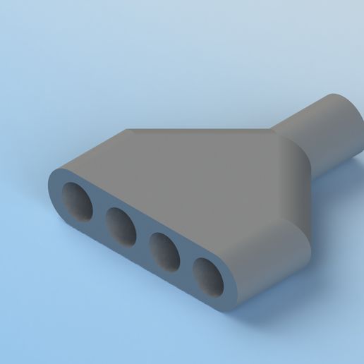 dörtlü sigara adaptör 825 mm çap destekler gadget çift 3D print model - Mito3D