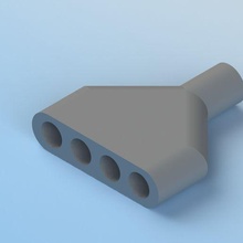quad sigaretta adattatore 825 mm diametro supporti gadget 3d print model - Mito3D