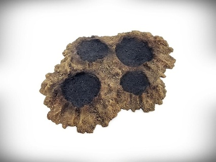 quad crater blast craters space planet alien terrain terrainify hills scatter miniatures dnd d&d wargaming rpg roleplayinggame 3d print model - Mito3D