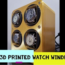 quad orologio avvolgitore gioielleria automatico orologi scatola auto ruotare 3d print model - Mito3D