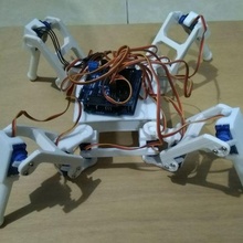 quadruped robot chassis arduino 3d print 3d print model - Mito3D