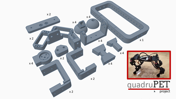 quadrupède ingénierie prototypage invention innovation 3d print model - Mito3D