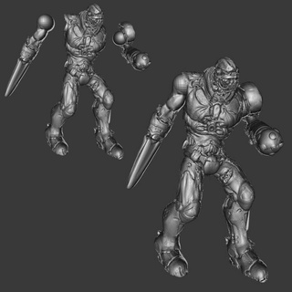 Beben 4 Berserker Cyborg Cyberpunk strogg Software 3d print model - Mito3D