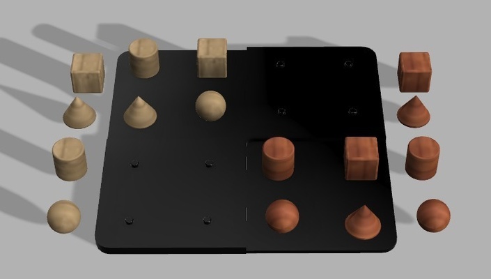 quantik jogos borda jogo tabuleiro 3d print model - Mito3D