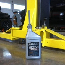 quart oil screw-on funnel tool funnel angled angled funnel screw-on easy-to-print  tool oil  oil drain 3d print model - Mito3D