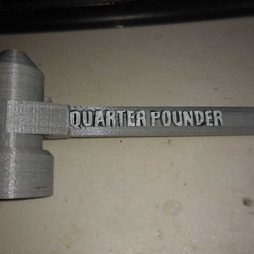 trimestre pounder extra muscoloso martello maglio attrezzo cucina negozio lavorazione legno utensili 3D print model - Mito3D
