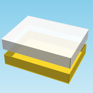 Viertel Block schält Box v1 verschiedene Ding 3d print model - Mito3D