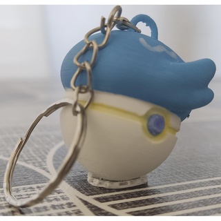 quaxly pokeball key ring 3d print model - Mito3D