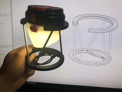 quechua bl50 lamp holder sport outdoors 3d print model - Mito3D