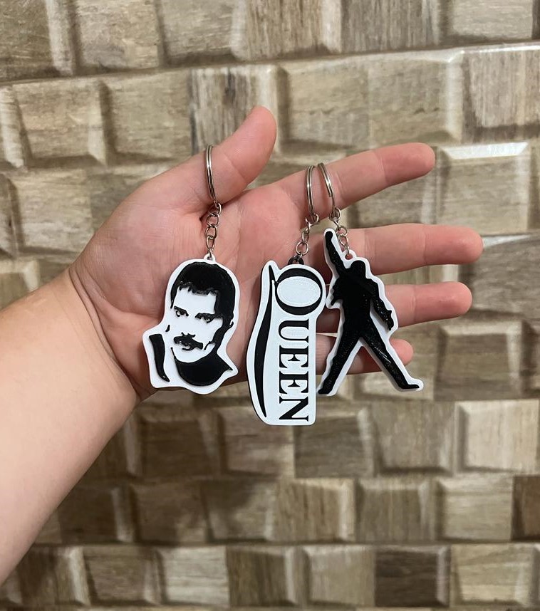 queen - freddie mercury chaveiros Various chaveiro keychain 3D print model - Mito3D