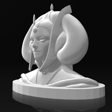 reina amidala busto base Arte padme guerra Galaxias esculturas 3d print model - Mito3D