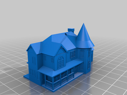 queen anne victorian house christmas ornament Various holidays2023 various miscellaneous uncategorized 3d print model - Mito3D