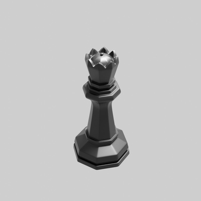 reina ajedrez moneda juego 3d imprimible licuadora 3dart trozo modelo 3d print model - Mito3D