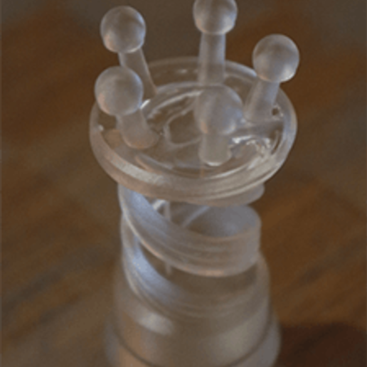 rainha jogo de xadrez falha 3D print model - Mito3D