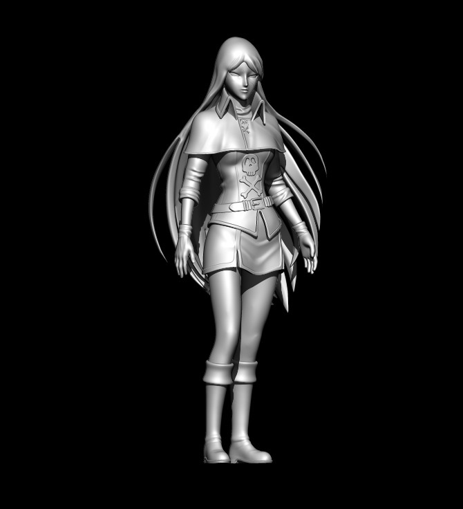 rainha esmeraldas regina esmeralda capitão harlock jogos 3D print model - Mito3D