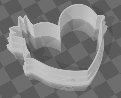 kraliçe kalpler kesici 3d print model - Mito3D