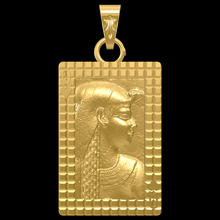 queen hearts pendant jewelry playing cards poker love gold silver egypt relief cleopatra hatshepsut 3d print model - Mito3D